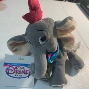 vintage The Disney Store mini bean bag plush stuffed animal DUMBO 8 inch